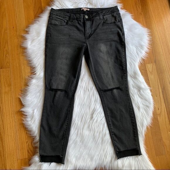 Women’s Gibson Latimer Distressed Black Jeans  Size 8 - Picture 2 of 7